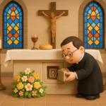 저 돌 탁자, 뒤쪽에 ‘비밀 서랍’이라도 숨겨져 있나요?