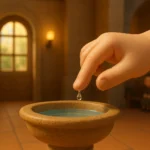 성당 입구의 그 물, 손 소독제 아니에요!